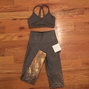 Beyond Yoga matching set (bra and pants) $100